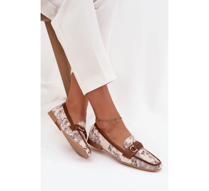 Vzorované mokasíny dámské s ozdobným model 21715133 - Boto