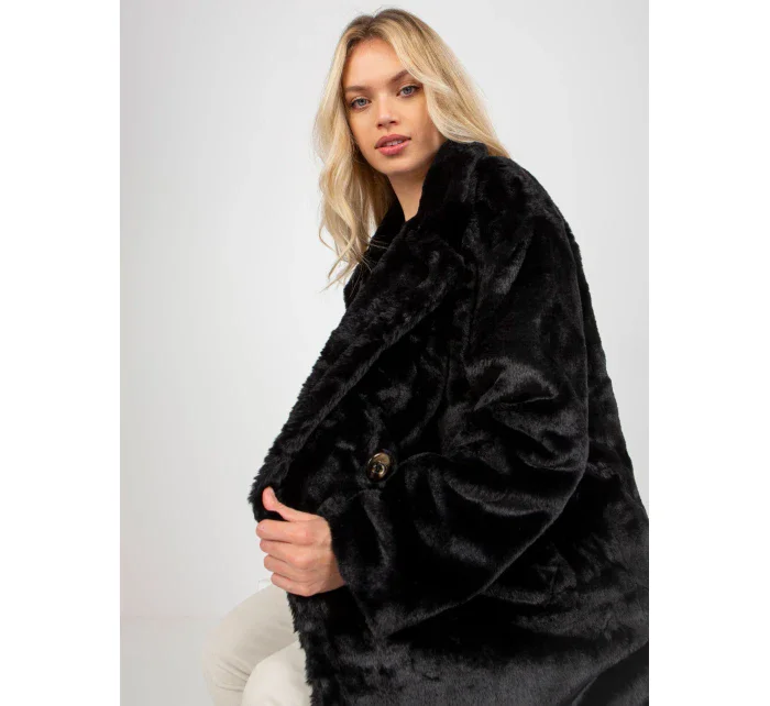 Dámský kabát TW EN model 17828114 černý - FPrice Dámský kabát TW EN model 17828114 černý - FPrice