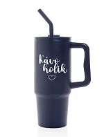 KÁVOHOLIK - modrý cestovní termohrnek 900 ml