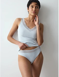 Dámská tanga Feel of Modal String Pearl Grey světlešedé - TRIUMPH