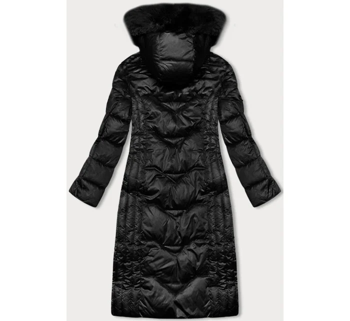 Černá dlouhá vypasovaná zimní bunda model 21246701 - S'WEST