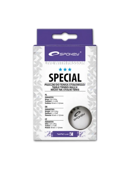 SPOKEY SPECIAL PING PONG BALL*** bílý /6 ks/ 81876 SPOKEY SPECIAL PING PONG BALL*** bílý /6 ks/ 81876