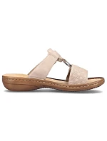 Pohodlné žabky Rieker W RKR681 beige Pohodlné žabky Rieker W RKR681 beige