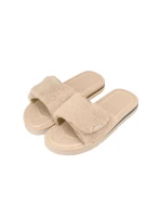 Cubota žabky na suchý zip s kožešinou béžové K24AW-100-001-03-1 Cubota žabky na suchý zip s kožešinou béžové K24AW-100-001-03-1