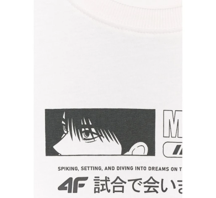 Chlapecké tričko oversize s potiskem 4F 4FJRAW25TTSHM3065-10S Chlapecké tričko oversize s potiskem 4F 4FJRAW25TTSHM3065-10S