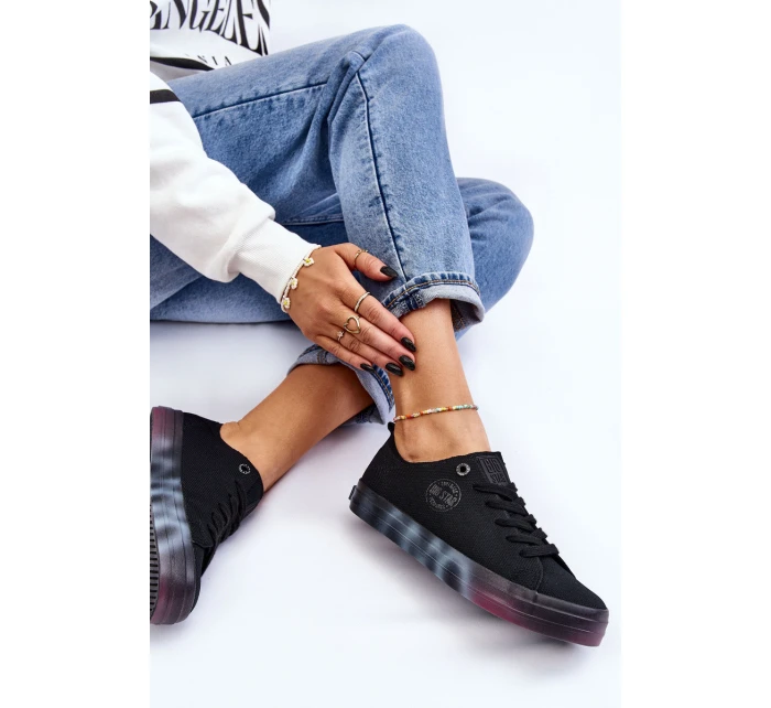 Dámské tenisky s barevnou platformou Big Star LL274239 Černá