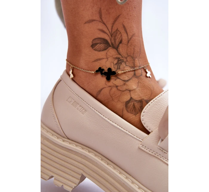 Kožené mokasínové boty Big Star LL274581 Béžová