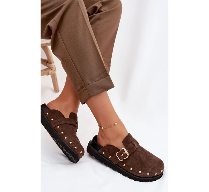 z semiše na platformě s a přezkou Big Star Čokoládové model 22100931 - Big Star Shoes z semiše na platformě s a přezkou Big Star Čokoládové model 22100931 - Big Star Shoes