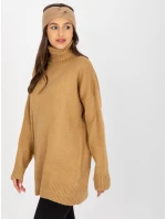 Sweter LC SW model 21755173 camelowy - FPrice Sweter LC SW model 21755173 camelowy - FPrice