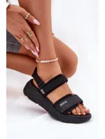 Dámské sportovní sandály na platformě Big Star – černé Dámské sportovní sandály na platformě Big Star – černé