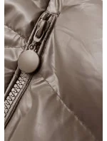 Krátká zimní bunda v barvě cappuccino s kapucí model 21246227 - J.STYLE