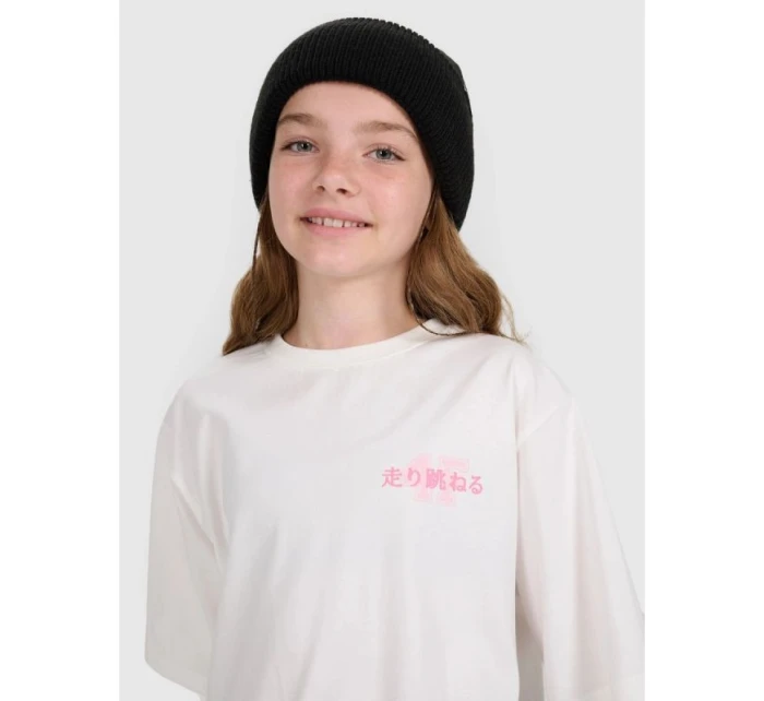 Dívčí tričko oversize s potiskem model 21816821 - 4F Dívčí tričko oversize s potiskem model 21816821 - 4F