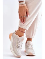 Pohodlné sportovní boty Memory Foam System Big Star model 21611874 Béžove - Big Star Shoes Pohodlné sportovní boty Memory Foam System Big Star model 21611874 Béžove - Big Star Shoes