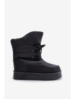 Sněhule na platformě se zipem Big Star model 21678314 Černé - Big Star Shoes