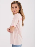 T shirt model 21795579 jasny różowy - FPrice T shirt model 21795579 jasny różowy - FPrice