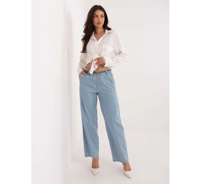 Kalhoty D80038BB62630L220 světle modré