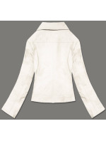 Bílá dámská bunda ramoneska (BN-20025-77)