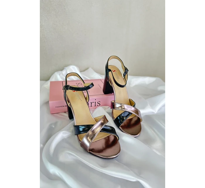 Eko Kožené Sandály Na Podpatku Sloupku Černé Abilica Eko Kožené Sandály Na Podpatku Sloupku Černé Abilica