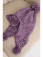 Dámská zimní čepice s kšiltem a fialová model 21783031 - K-Fashion Dámská zimní čepice s kšiltem a fialová model 21783031 - K-Fashion