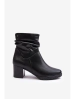 Dámské boty na podpatku černé model 21635935 - SERGIO LEONE