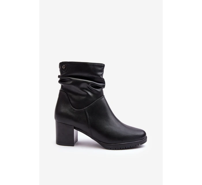 Dámské boty na podpatku černé model 21635935 - SERGIO LEONE