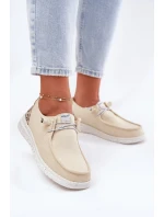 Lehké Dámské Polobotky Béžové model 21694797 - VINCEZA Lehké Dámské Polobotky Béžové model 21694797 - VINCEZA