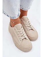 Nízké dámské tenisky Big Star model 22101556 béžové - Big Star Shoes Nízké dámské tenisky Big Star model 22101556 béžové - Big Star Shoes