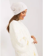 Czapka AT CZ model 18997360 ecru - FPrice Czapka AT CZ model 18997360 ecru - FPrice