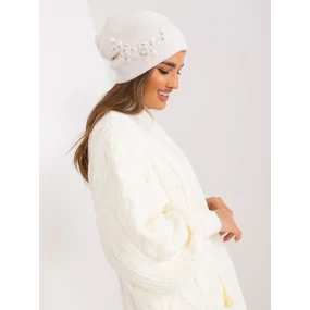 Czapka AT CZ model 18997360 ecru - FPrice