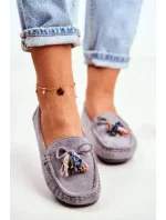 Dámské Semišové Mokasíny Šedé Donna Mia Dámské Semišové Mokasíny Šedé Donna Mia