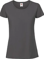 Fruit of the Loom Lady-Fit Iconic 195 T Dámské tričko z těžké bavlny 16.1424 light graphite