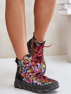 Kožené Dámské Zateplené Boty Maciejka 06146-39 Mmultikolor