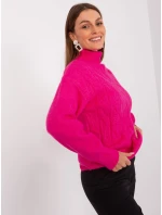 Sweter AT SW model 21326969 fuksjowy - FPrice Sweter AT SW model 21326969 fuksjowy - FPrice