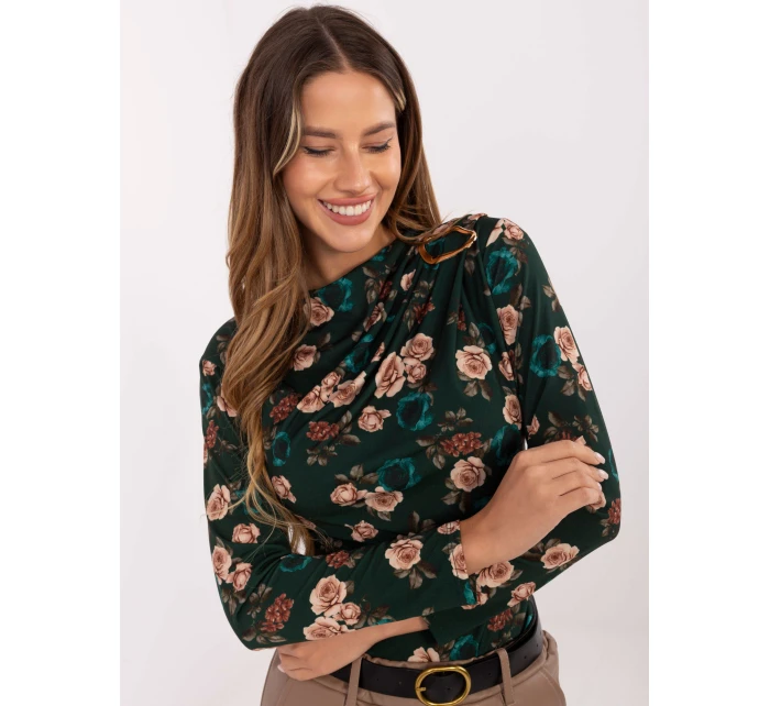 Bluzka IT BZ ciemny zielony model 21441075 - FPrice Bluzka IT BZ ciemny zielony model 21441075 - FPrice