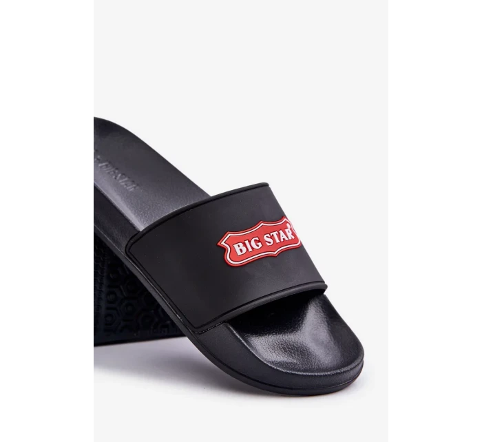 Pánské Pantofle S Logem Big Star Černé Pánské Pantofle S Logem Big Star Černé