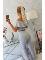 Sada s volánkem šedá