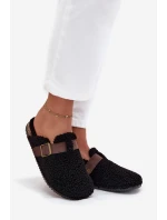 Dámské pantofle s beránčím kožíškem Černé Lorivine Dámské pantofle s beránčím kožíškem Černé Lorivine