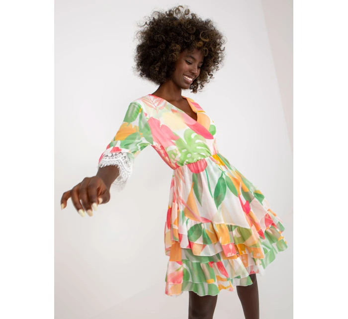 Šaty DHJ SK 0997 1.33X bílé a růžové