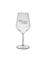 PROTOŽE BÝT ELEKTRIKÁŘ NENÍ PRDEL - čirá nerozbitná sklenice na víno 470 ml