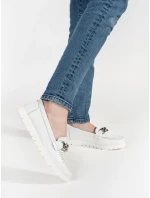 Trendy dámské bílé mokasíny platforma Trendy dámské bílé mokasíny platforma