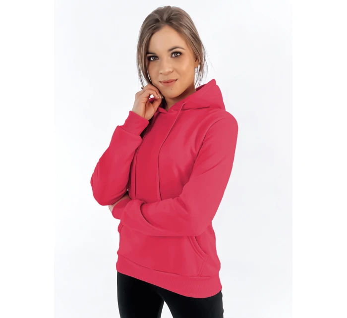 Dámská mikina BASIC s kapucí růžová BY1164 Dámská mikina BASIC s kapucí růžová BY1164