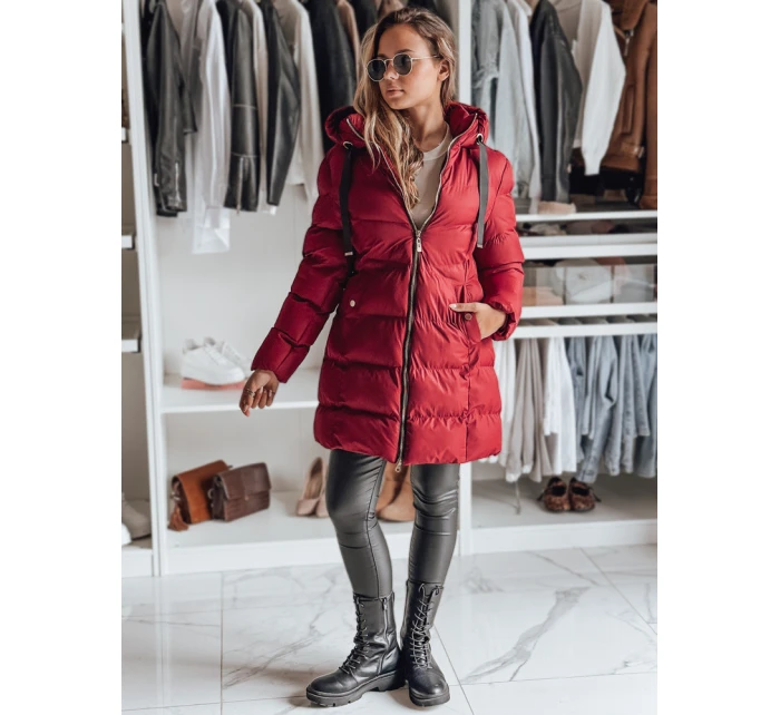 Dámská zimní bunda s kapucí GABRIELLE bordó FashionStreet TY4920