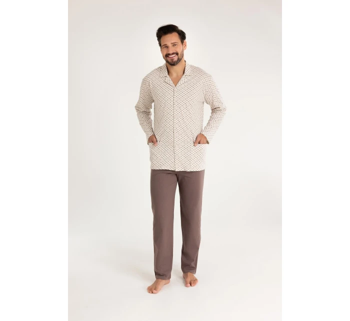 Pyžamo Regina 486 dlouhé/r M-XL Z25/26 pánské rozepínací