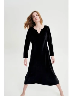 Obyčejné sametové šaty model 18937022 - Vamp