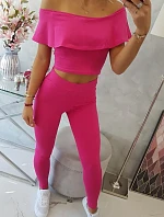 Fuchsiová souprava s volánky