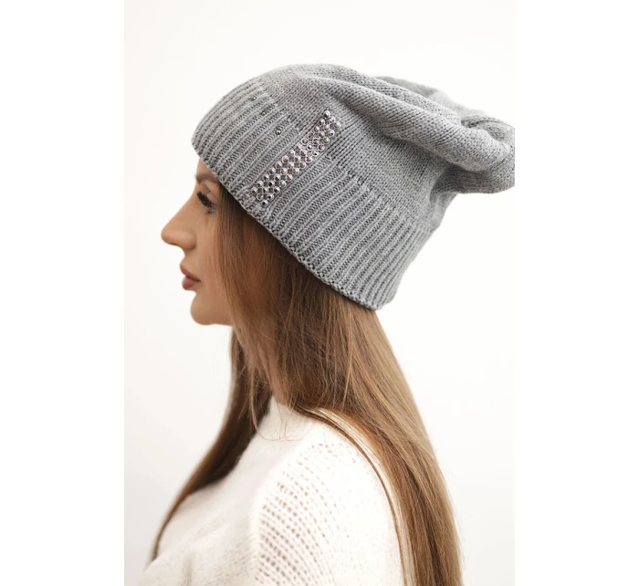 Dámská zimní čepice vlněná s  šedá model 21750394 - K-Fashion