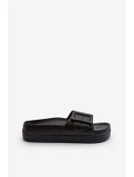 Dámské Pěnové Žabky Na Platformě S Big Star Černé model 21654891 - Big Star Shoes Dámské Pěnové Žabky Na Platformě S Big Star Černé model 21654891 - Big Star Shoes