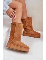 Vysoké Sněhové Boty Na Platformě Big Star model 21679161 Camel - Big Star Shoes