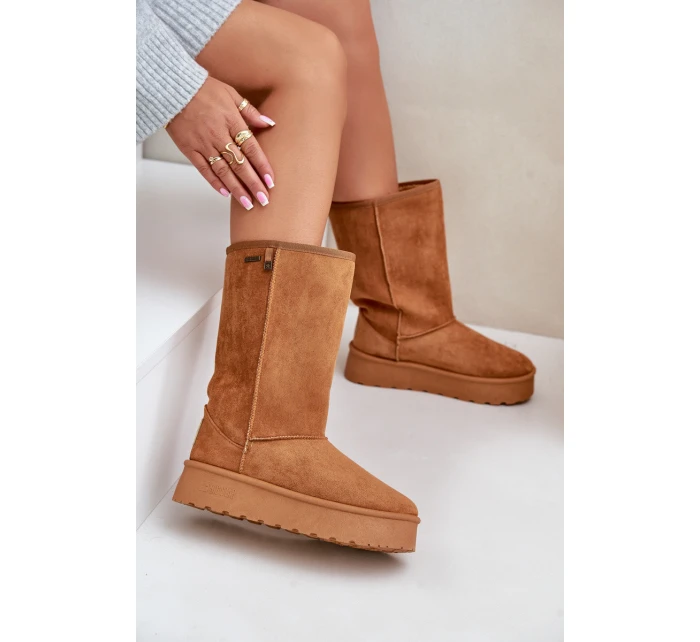 Vysoké Sněhové Boty Na Platformě Big Star model 21679161 Camel - Big Star Shoes
