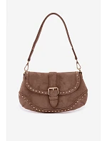 Eko semišová kabelka s cvočky tmavě béžová model 22111542 - Flora&Co